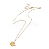 Natural Yellow Hematoid Quartz Copper Wire Wrapped Planet Pendant Brass Cable Chain Necklaces for Women NJEW-TA00260-03-3