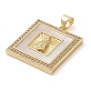 Brass Micro Pave Cubic Zirconia Pendants KK-I712-52G-04-2