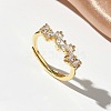 Adjustable Brass Micro Pave Cubic Zirconia Finger Rings RJEW-C163-26B-G-1