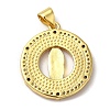 Rack Plating Brass Enamel Clear Cubic Zirconia Pendants KK-Q771-08G-3