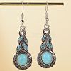 Boho Synthetic Turquoise Dnagle Earrings PW23033192175-1