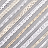 Globleland 12Pcs 12 Styles Floral Cotton Lace Ribbon OCOR-GL0001-05-1