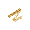 4M Iron on/Sew on Polyester Flower Lace Ribbon OCOR-WH0088-48B-7