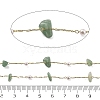 Natural Green Aventurine & Glass Link Chains CHC-K014-12G-03-3