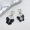 Resin Butterfly with Alloy Enamel Coffin Pendant Keychain PW-WG958C1-01-2