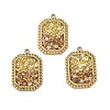 Real 14K Gold Plated 304 Stainless Steel Pendants STAS-R005-10G-03-1