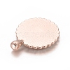 Alloy Pendant Cabochon Settings PALLOY-WH0065-91RG-2