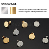 Unicraftale 40Pcs 2 Colors PVD Vacuum Plating 304 Stainless Steel Stud Earring Findings STAS-UN0022-53-5