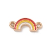 Alloy Colorful Enamel Rainbow Connector Charms ENAM-A008-27KCG-1