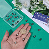 30Pcs Large Hole FootBall/Soccer Ball Alloy Enamel European Beads MPDL-SC0001-12-3