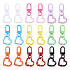 18Pcs 9 Style Alloy Spring Gate Rings & Alloy Swivel Clasps HJEW-PH02501-1