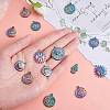 16Pcs 8 Style Eye Theme 304 Stainless Steel Rhinestone Pendants STAS-SZ0002-85MC-3