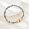 304 Stainless Steel Mesh Chain Bracelets for Women Men BJEW-Z087-19GP-2