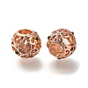 Rack Plating Alloy Rhinestone European Beads PALLOY-P307-04RG-1