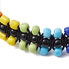 Glass Seed Braided Bead Bracelets BJEW-JB11064-3