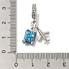 Rack Plating Alloy Enamel European Dangle Charms FIND-H005-38P-3