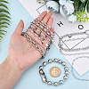 12Pcs 12 Style 304 Stainless Steel Chain Bracelets BJEW-DC0001-02-2