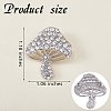 Cubic Zirconia Mushroom Brooch JBR102E-5