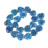 Handmade Millefiori Glass Beads Strands LAMP-T021-29C-2