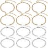  12Pcs 2 Style 304 Stainless Steel  Chain & Brass Cable Chain Bracelet Making AJEW-NB0003-26-1