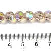 Electroplate Transparent Glass Beads Strands EGLA-A035-T8mm-L22-3