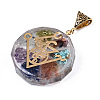 Transparent Epoxy Resin Alchemy Pendants RESI-T049-14-2