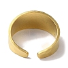 Vacuum Plating 201 Stainless Steel Wide Open Cuff Rings for Women RJEW-C092-05G-3