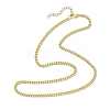 Brass Curb Chain Necklaces NJEW-JN04747-3