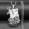 304 Stainless Steel Pendant Necklaces NJEW-C066-19P-1