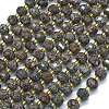 Natural Snowflake Obsidian Beads Strands G-K389-E32-01-1