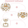 WADORN 4Pcs 2 Styles Glass Rhinestone Shoe Decoration AJEW-WR0002-39-3