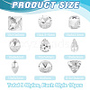   90pcs 9 styles Pointed Back Glass Rhinestone Cabochons RGLA-PH0001-18B-2