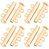 6Pcs Brass Slide Lock Clasps KK-BBC0027-58B-7