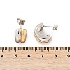 304 Stainless Steel Two Tone Stud Earrings EJEW-M070-16G-3