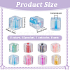 8 Sets 8 Colors Inside Colours Transparent Glass Seed Beads SEED-PH0002-41-2