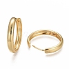 Brass Huggie Hoop Earrings LS-EJEW-F260-01A-G-2