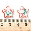 Flower Theme Handmade Porcelain Beads LAMP-D303-06D-01-3