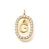 Brass Micro Pave Cubic Zirconia Pendants ZIRC-P123-01G-G01-1