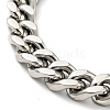 Non-Tarnish 201 Stainless Steel Curb Chain Bracelet for Men Women BJEW-H550-06C-P-2