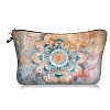 Flower Print Polyester Cosmetic Zipper Pouches PW-WG03F9B-02-1