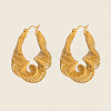 Twist 304 Stainless Steel Hoop Earrings JE2678-1-1