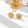 304 Stainless Steel Rhinestone Stud Earrings for Women STAS-Z117-13G-3