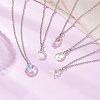 Ocean Theme 304 Stainless Steel Clear AB Glass Pendant Cable Chain Necklaces NJEW-JN05172-1