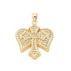 Brass Micro Pave Cubic Zirconia Pendants KK-S510-02G-1