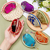 WADORN 14Pcs 7 Colors Retro Fan-Shaped Cloth Zipper Pouches CON-WR0001-08-4