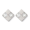 304 Stainless Steel Micro Pave Clear Cubic Zirconia Stud Earrings EJEW-Z089-25P-4