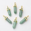 Natural Green Aventurine Double Terminated Pointed Pendants G-G902-B16-4