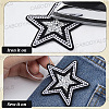 14Pcs Star Resin Rhinestone Cloth Iron On Sew On Patches DIY-CY0003-88-6