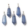 Dyed & Heated Natural Blue Aventurine Pointed Pendants G-P445-E05-1