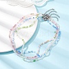 Glass Round Beaded Necklace for Women NJEW-JN04479-2
